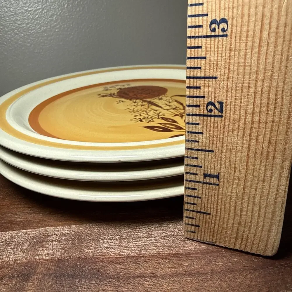 Vtg Stonecrest Andre Ponche Designer Korea 236 ECHO 7” Dessert / Salad Set Of 3 - Picture 6 of 7